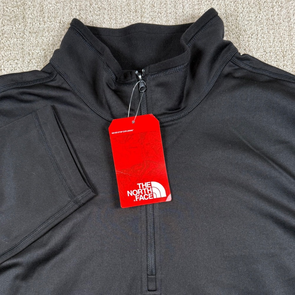 NEW The North Face Men XL Black Tech 1/4 Zip Fleece Pullover Sweater NF0A3LHBJK3